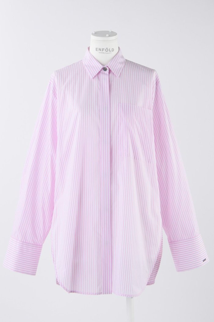 【エンフォルド/ENFOLD】のシルキーストライプ 立体スリーブ SH/シャツ インテリア・キッズ・メンズ・レディースファッション・服の通販 founy(ファニー) https://founy.com/ ファッション Fashion レディースファッション Fashion for Women トップス・カットソー Cut & Sew Tops シャツ・ブラウス・オフィスカジュアル Elegant Blouses & Button-Ups オケージョン Occasion Wear シルク Silk, 100% Silk ストライプ Stripe, Striped Pattern スリーブ Sleeve, Long Sleeve / Short Sleeve タイプライター Typewriter Fabric, Crisp Cotton ベーシック Basic, Essential ロング Long, Long-Length |ID: prp329100003885552 ipo3291000000036401642