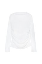 【イリスフォーセブン/IRIS 47】のプリーツロングスリーブトップス 人気、トレンドファッション・服の通販 founy(ファニー) ファッション Fashion レディースファッション Fashion for Women トップス・カットソー Cut & Sew Tops シャツ・ブラウス・オフィスカジュアル Elegant Blouses & Button-Ups ロングTシャツ・Tシャツ Longline T-Shirts & Tees カットソー・ベーシックTシャツ Cut-and-Sewn Tops / Stretch Tees & Basics イヤリング Earrings カットソー Cut and Sewn Top スリーブ Sleeve, Long Sleeve / Short Sleeve ネックレス Necklace, Pendant Necklace フラット Flat, Flat Shoes ロング Long, Long-Length thumbnail ホワイト|ID: prp329100003885569 ipo3291000000035736008