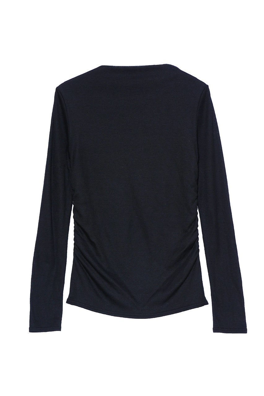 【イリスフォーセブン/IRIS 47】のプリーツロングスリーブトップス 人気、トレンドファッション・服の通販 founy(ファニー) 　ファッション　Fashion　レディースファッション　Fashion for Women　トップス・カットソー　Cut & Sew Tops　シャツ・ブラウス・オフィスカジュアル　Elegant Blouses & Button-Ups　ロングTシャツ・Tシャツ　Longline T-Shirts & Tees　カットソー・ベーシックTシャツ　Cut-and-Sewn Tops / Stretch Tees & Basics　イヤリング　Earrings　カットソー　Cut and Sewn Top　スリーブ　Sleeve, Long Sleeve / Short Sleeve　ネックレス　Necklace, Pendant Necklace　フラット　Flat, Flat Shoes　ロング　Long, Long-Length　other-2|ID: prp329100003885569 ipo3291000000035736010