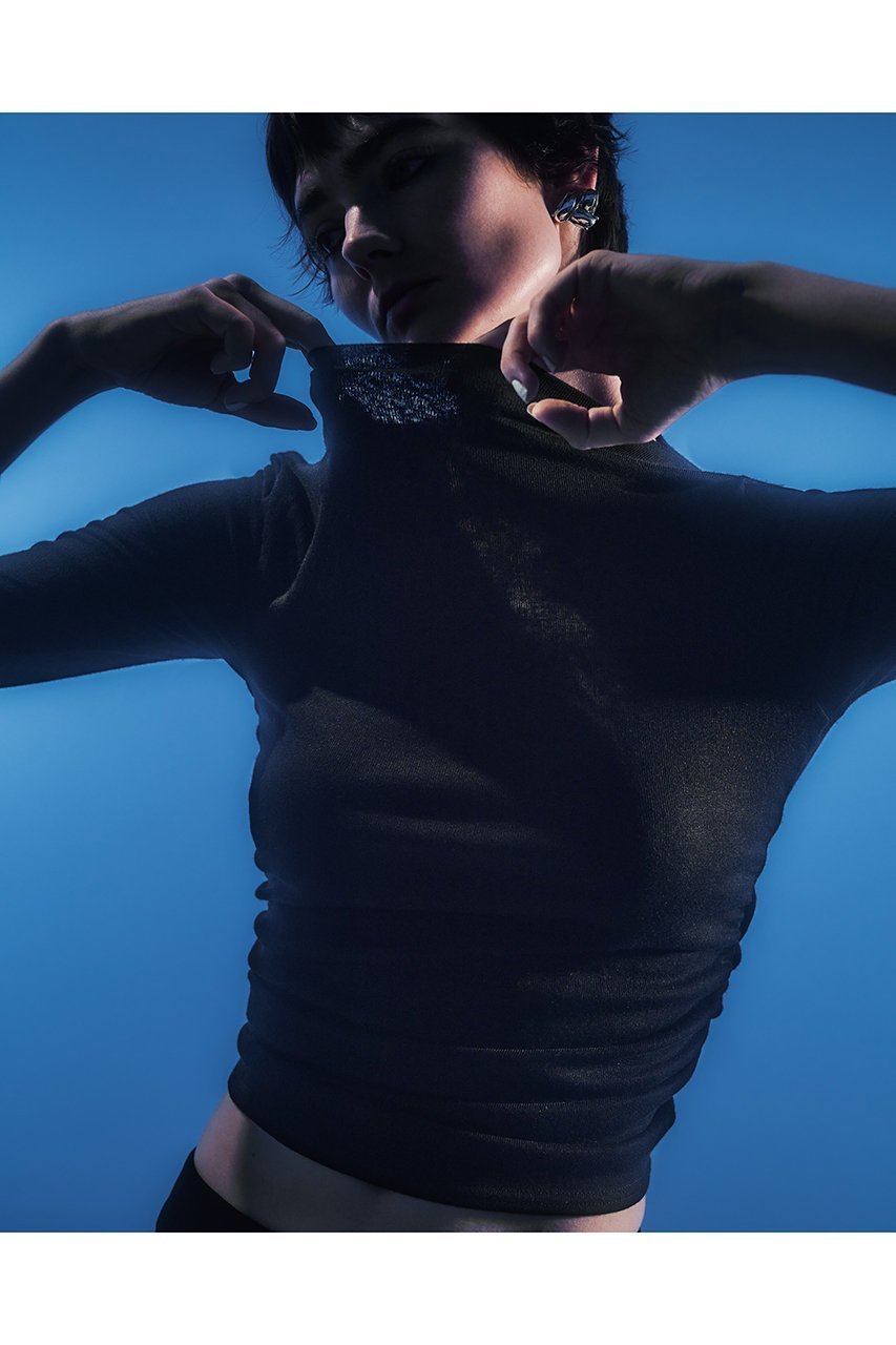 【イリスフォーセブン/IRIS 47】のプリーツロングスリーブトップス 人気、トレンドファッション・服の通販 founy(ファニー) 　ファッション　Fashion　レディースファッション　Fashion for Women　トップス・カットソー　Cut & Sew Tops　シャツ・ブラウス・オフィスカジュアル　Elegant Blouses & Button-Ups　ロングTシャツ・Tシャツ　Longline T-Shirts & Tees　カットソー・ベーシックTシャツ　Cut-and-Sewn Tops / Stretch Tees & Basics　イヤリング　Earrings　カットソー　Cut and Sewn Top　スリーブ　Sleeve, Long Sleeve / Short Sleeve　ネックレス　Necklace, Pendant Necklace　フラット　Flat, Flat Shoes　ロング　Long, Long-Length　other-6|ID: prp329100003885569 ipo3291000000035736019