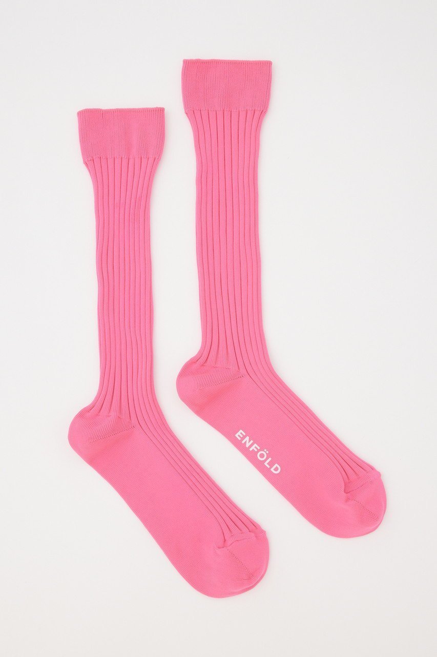 【エンフォルド/ENFOLD】のリブSocks/ソックス インテリア・キッズ・メンズ・レディースファッション・服の通販 founy(ファニー) 　ファッション　Fashion　レディースファッション　Fashion for Women　ソックス&靴下　Socks & Hosiery　レッグウェア・ストッキング　Legwear & Hosiery　エレガント 上品　Elegant　ショート　Short, Short Length　ソックス　Socks, Hosiery　バランス　Balance, Style Balance　ピンク|ID: prp329100003885571 ipo3291000000032853168