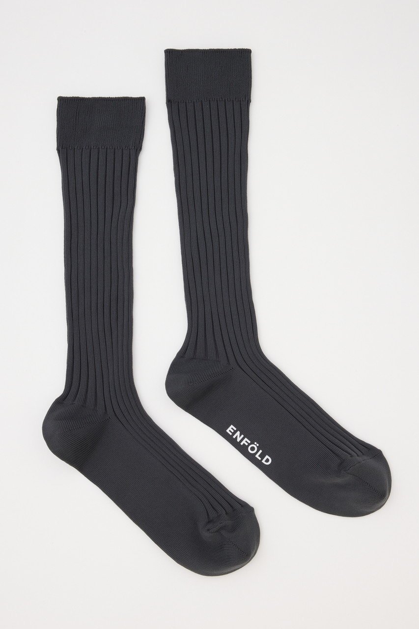 【エンフォルド/ENFOLD】のリブSocks/ソックス インテリア・キッズ・メンズ・レディースファッション・服の通販 founy(ファニー) 　ファッション　Fashion　レディースファッション　Fashion for Women　ソックス&靴下　Socks & Hosiery　レッグウェア・ストッキング　Legwear & Hosiery　エレガント 上品　Elegant　ショート　Short, Short Length　ソックス　Socks, Hosiery　バランス　Balance, Style Balance　ダークグレー|ID: prp329100003885571 ipo3291000000032853182
