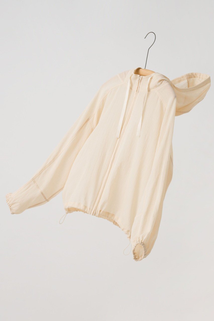 【プリスティン/PRISTINE】のチリメンジップアップパーカー 人気、トレンドファッション・服の通販 founy(ファニー) 　ファッション　Fashion　レディースファッション　WOMEN　トップス・カットソー　Tops/Tshirt　シャツ/ブラウス　Shirts/Blouses　パーカ　Sweats　ロング / Tシャツ　T-Shirts　スウェット　Sweat　カットソー　Cut and Sewn　シアー　Sheer　スポーティ　Sporty　スリーブ　Sleeve　パーカー　Hoodie　other-8|ID: prp329100003888920 ipo3291000000031376776