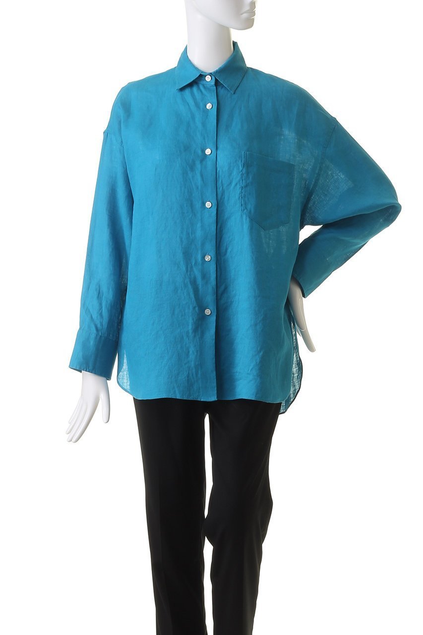 【ハウス オブ ロータス/HOUSE OF LOTUS】のリネンベーシックシャツ 人気、トレンドファッション・服の通販 founy(ファニー) 　ファッション　Fashion　レディースファッション　Fashion for Women　トップス・カットソー　Cut & Sew Tops　シャツ・ブラウス・オフィスカジュアル　Elegant Blouses & Button-Ups　スリーブ　Sleeve, Long Sleeve / Short Sleeve　ベーシック　Basic, Essential　リネン　Linen, Linen Fabric　ロング　Long, Long-Length　エレガント 上品　Elegant　other-2|ID: prp329100003889813 ipo3291000000032910870