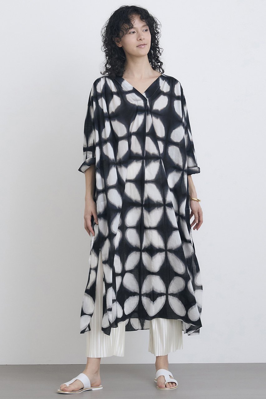 【ハウス オブ ロータス/HOUSE OF LOTUS】のクランプダイカフタンワンピース 人気、トレンドファッション・服の通販 founy(ファニー) 　ファッション　Fashion　レディースファッション　Fashion for Women　ワンピース　Dresses　チュニック　Tunic Tops & Dresses　春　Spring　ギャザー　Gathered, Ruffled　グラデーション　Gradient, Ombre　ストライプ　Stripe, Striped Pattern　スリット　Slit, Slit Detail　チュニック　Tunic, Long Top　ロング　Long, Long-Length　S/S・春夏　SS, Spring/Summer, Warm Season　再入荷　Restock / Back in Stock　おすすめ　Recommended / Our Picks　夏　Summer　other-6|ID: prp329100003889851 ipo3291000000032807157