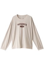 【プロタゴニスタ/PROTAGONISTA】のPROTAGONISTA STUDIO プリント ロング Tシャツ ライトベージュ×ブラウン|ID: prp329100003889864 ipo3291000000029959940