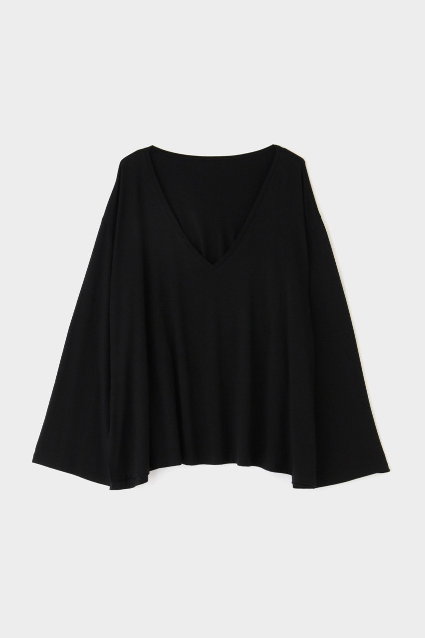 【ル フィル/LE PHIL】のVネックライトジャージー インテリア・キッズ・メンズ・レディースファッション・服の通販 founy(ファニー) 　ファッション　Fashion　レディースファッション　WOMEN　トップス・カットソー　Tops/Tshirt　シャツ/ブラウス　Shirts/Blouses　ロング / Tシャツ　T-Shirts　カットソー　Cut and Sewn　Vネック　V-Neck　おすすめ　Recommend　スリーブ　Sleeve　セットアップ　Set Up　ロング　Long　ワイド　Wide　ブラック|ID: prp329100003890790 ipo3291000000030865755