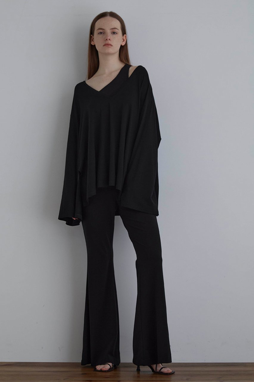 【ル フィル/LE PHIL】のVネックライトジャージー 人気、トレンドファッション・服の通販 founy(ファニー) 　ファッション　Fashion　レディースファッション　WOMEN　トップス・カットソー　Tops/Tshirt　シャツ/ブラウス　Shirts/Blouses　ロング / Tシャツ　T-Shirts　カットソー　Cut and Sewn　Vネック　V-Neck　おすすめ　Recommend　スリーブ　Sleeve　セットアップ　Set Up　ロング　Long　ワイド　Wide　other-2|ID: prp329100003890790 ipo3291000000031240462