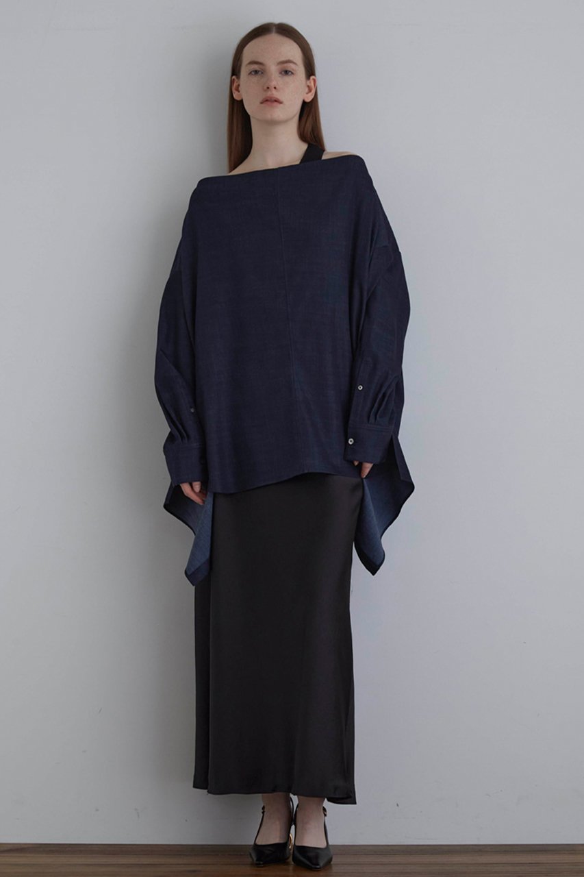 【ル フィル/LE PHIL】のバックスリットシャツ 人気、トレンドファッション・服の通販 founy(ファニー) 　ファッション　Fashion　レディースファッション　WOMEN　トップス・カットソー　Tops/Tshirt　シャツ/ブラウス　Shirts/Blouses　バッグ　Bag　シンプル　Simple　スリット　Slit　スリーブ　Sleeve　タイプライター　Typewriter　ツイル　Twill　デニム　Denim　ビッグ　Big　フロント　Front　ヨーク　Yoke　ルーズ　Loose　ロング　Long　エレガント 上品　Elegant　other-2|ID: prp329100003890792 ipo3291000000031263549