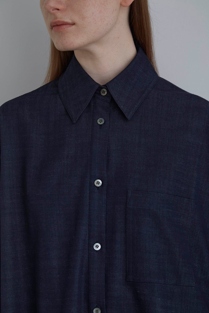 【ル フィル/LE PHIL】のバックスリットシャツ 人気、トレンドファッション・服の通販 founy(ファニー) 　ファッション　Fashion　レディースファッション　WOMEN　トップス・カットソー　Tops/Tshirt　シャツ/ブラウス　Shirts/Blouses　バッグ　Bag　シンプル　Simple　スリット　Slit　スリーブ　Sleeve　タイプライター　Typewriter　ツイル　Twill　デニム　Denim　ビッグ　Big　フロント　Front　ヨーク　Yoke　ルーズ　Loose　ロング　Long　エレガント 上品　Elegant　other-4|ID: prp329100003890792 ipo3291000000031263553