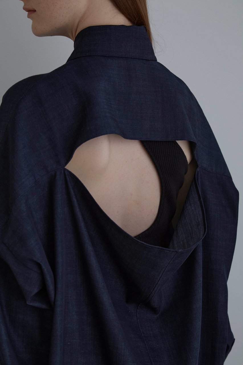 【ル フィル/LE PHIL】のバックスリットシャツ 人気、トレンドファッション・服の通販 founy(ファニー) 　ファッション　Fashion　レディースファッション　WOMEN　トップス・カットソー　Tops/Tshirt　シャツ/ブラウス　Shirts/Blouses　バッグ　Bag　シンプル　Simple　スリット　Slit　スリーブ　Sleeve　タイプライター　Typewriter　ツイル　Twill　デニム　Denim　ビッグ　Big　フロント　Front　ヨーク　Yoke　ルーズ　Loose　ロング　Long　エレガント 上品　Elegant　other-7|ID: prp329100003890792 ipo3291000000031328727