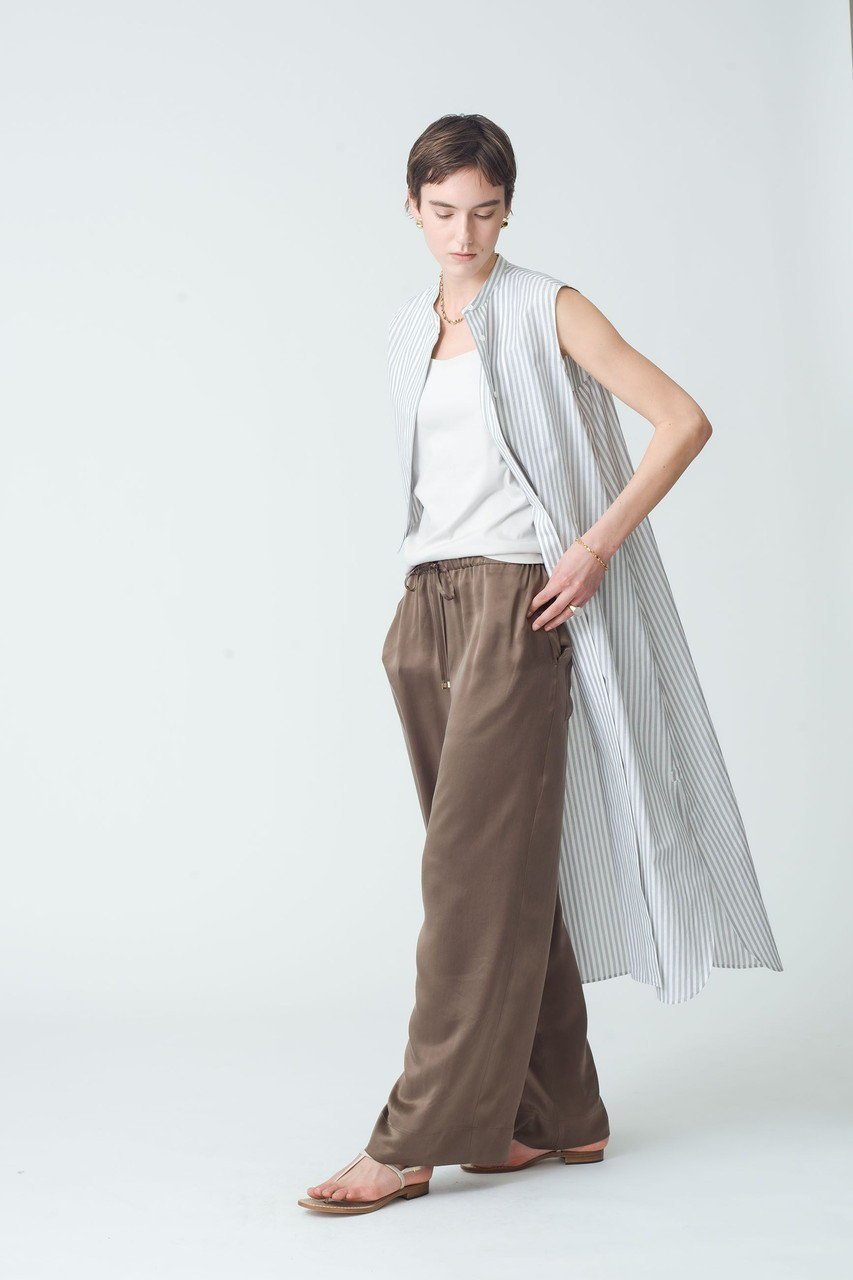 【エブール/ebure】の【Living】コットンリネンストライプ バンドカラーシャツワンピース 人気、トレンドファッション・服の通販 founy(ファニー) 　ファッション　Fashion　レディースファッション　Fashion for Women　ワンピース　Dresses　シャツワンピース / 1枚で着映えコーデ　Shirt Dresses　チュニック　Tunic Tops & Dresses　イタリア　Italy　チュニック　Tunic, Long Top　リネン　Linen, Linen Fabric　定番　Standard, Basic Item　other-8|ID: prp329100003890813 ipo3291000000035957264