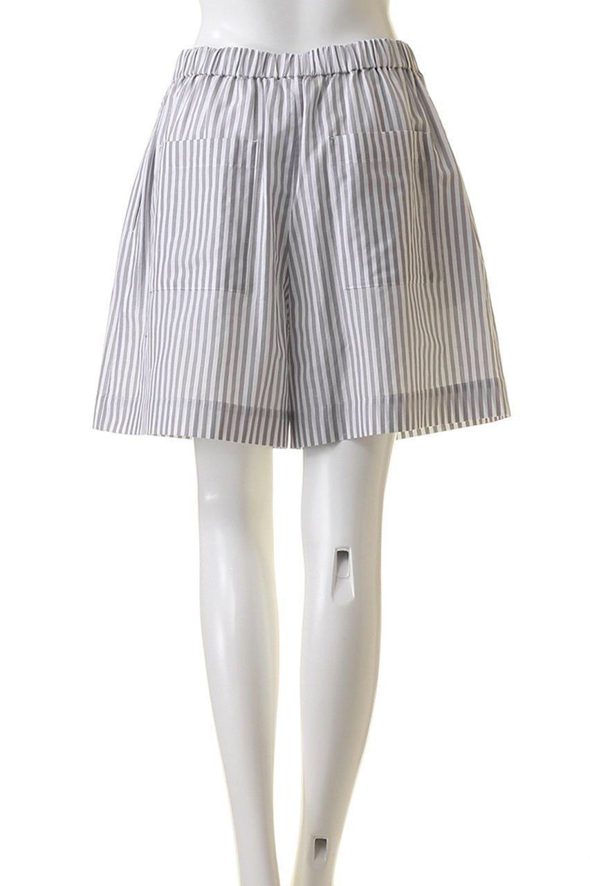 【エブール/ebure】の【Living】コットンリネンストライプ イージーショートパンツ 人気、トレンドファッション・服の通販 founy(ファニー) 　ファッション　Fashion　レディースファッション　Fashion for Women　パンツ　Pants & Trousers　ショートパンツ・ハーフパンツ　High-Waisted & Relaxed Shorts　おすすめ　Recommended / Our Picks　イタリア　Italy　カットソー　Cut and Sewn Top　ショート　Short, Short Length　セットアップ　Set-Up, Coordinated Outfit　フロント　Front, Front Design　リネン　Linen, Linen Fabric　リラックス　Relax, Relaxed Fit　旅行　Travel　other-4|ID: prp329100003890814 ipo3291000000032906760