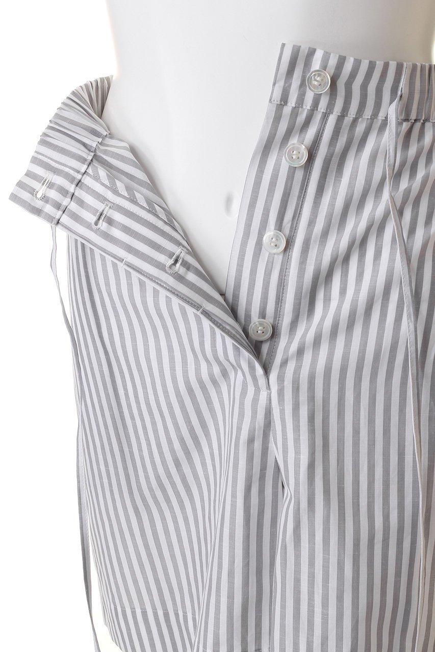 【エブール/ebure】の【Living】コットンリネンストライプ イージーショートパンツ 人気、トレンドファッション・服の通販 founy(ファニー) 　ファッション　Fashion　レディースファッション　Fashion for Women　パンツ　Pants & Trousers　ショートパンツ・ハーフパンツ　High-Waisted & Relaxed Shorts　おすすめ　Recommended / Our Picks　イタリア　Italy　カットソー　Cut and Sewn Top　ショート　Short, Short Length　セットアップ　Set-Up, Coordinated Outfit　フロント　Front, Front Design　リネン　Linen, Linen Fabric　リラックス　Relax, Relaxed Fit　旅行　Travel　other-6|ID: prp329100003890814 ipo3291000000032906764