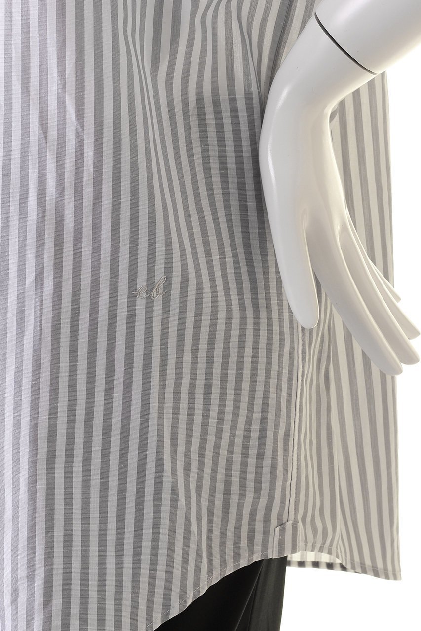 【エブール/ebure】の【Living】コットンリネンストライプ 七分袖シャツ 人気、トレンドファッション・服の通販 founy(ファニー) 　ファッション　Fashion　レディースファッション　Fashion for Women　トップス・カットソー　Cut & Sew Tops　シャツ・ブラウス・オフィスカジュアル　Elegant Blouses & Button-Ups　ショート　Short, Short Length　スリーブ　Sleeve, Long Sleeve / Short Sleeve　定番　Standard, Basic Item　other-6|ID: prp329100003890815 ipo3291000000036071394