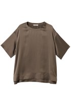 【エブール/ebure】の【Living】ウォッシャブルシルク Tブラウス ブラウン|ID: prp329100003890818 ipo3291000000036795875