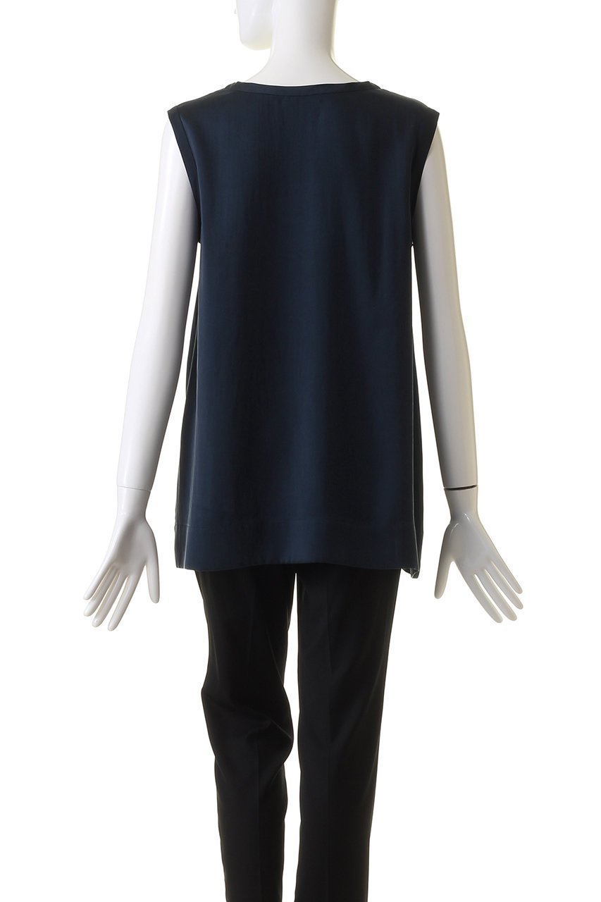 【エブール/ebure】の【Living】ウォッシャブルシルク ノースリーブブラウス 人気、トレンドファッション・服の通販 founy(ファニー) 　ファッション　Fashion　レディースファッション　Fashion for Women　トップス・カットソー　Cut & Sew Tops　キャミソール&ノースリーブ　Camisoles & Sleeveless Tops　シャツ・ブラウス・オフィスカジュアル　Elegant Blouses & Button-Ups　ロングTシャツ・Tシャツ　Longline T-Shirts & Tees　カットソー・ベーシックTシャツ　Cut-and-Sewn Tops / Stretch Tees & Basics　インナー　Innerwear　カーディガン　Cardigan, Knitwear　キャミソール　Camisole, Spaghetti Strap Top　サテン　Satin, Glossy Fabric　シルク　Silk, 100% Silk　シンプル　Simple, Minimal　ジャケット　Jacket, Outerwear　タンク　Tank Top, Sleeveless Top　ノースリーブ　Sleeveless, No-Sleeve　エレガント 上品　Elegant　定番　Standard, Basic Item　other-4|ID: prp329100003890819 ipo3291000000032835613