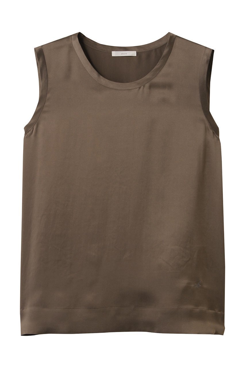 【エブール/ebure】の【Living】ウォッシャブルシルク ノースリーブブラウス インテリア・キッズ・メンズ・レディースファッション・服の通販 founy(ファニー) 　ファッション　Fashion　レディースファッション　Fashion for Women　トップス・カットソー　Cut & Sew Tops　キャミソール&ノースリーブ　Camisoles & Sleeveless Tops　シャツ・ブラウス・オフィスカジュアル　Elegant Blouses & Button-Ups　ロングTシャツ・Tシャツ　Longline T-Shirts & Tees　カットソー・ベーシックTシャツ　Cut-and-Sewn Tops / Stretch Tees & Basics　インナー　Innerwear　カーディガン　Cardigan, Knitwear　キャミソール　Camisole, Spaghetti Strap Top　サテン　Satin, Glossy Fabric　シルク　Silk, 100% Silk　シンプル　Simple, Minimal　ジャケット　Jacket, Outerwear　タンク　Tank Top, Sleeveless Top　ノースリーブ　Sleeveless, No-Sleeve　エレガント 上品　Elegant　定番　Standard, Basic Item　ブラウン|ID: prp329100003890819 ipo3291000000035935610