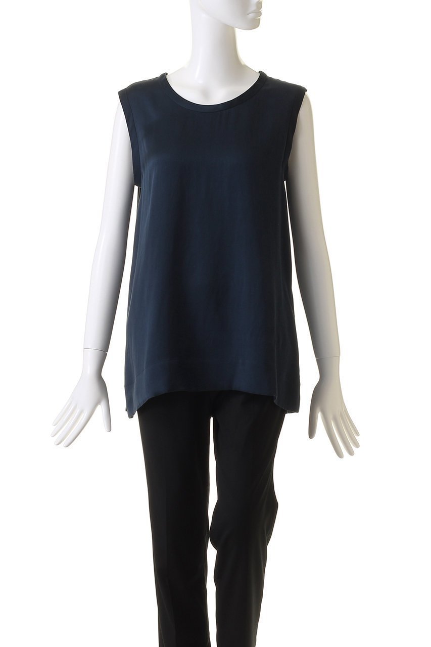 【エブール/ebure】の【Living】ウォッシャブルシルク ノースリーブブラウス 人気、トレンドファッション・服の通販 founy(ファニー) 　ファッション　Fashion　レディースファッション　Fashion for Women　トップス・カットソー　Cut & Sew Tops　キャミソール&ノースリーブ　Camisoles & Sleeveless Tops　シャツ・ブラウス・オフィスカジュアル　Elegant Blouses & Button-Ups　ロングTシャツ・Tシャツ　Longline T-Shirts & Tees　カットソー・ベーシックTシャツ　Cut-and-Sewn Tops / Stretch Tees & Basics　インナー　Innerwear　カーディガン　Cardigan, Knitwear　キャミソール　Camisole, Spaghetti Strap Top　サテン　Satin, Glossy Fabric　シルク　Silk, 100% Silk　シンプル　Simple, Minimal　ジャケット　Jacket, Outerwear　タンク　Tank Top, Sleeveless Top　ノースリーブ　Sleeveless, No-Sleeve　エレガント 上品　Elegant　定番　Standard, Basic Item　other-2|ID: prp329100003890819 ipo3291000000035935612