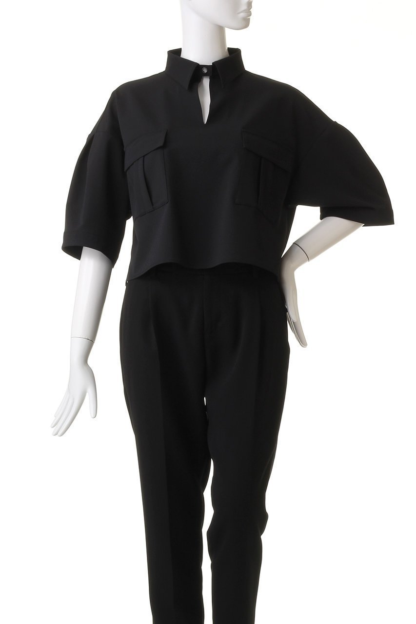 【リムアーク/RIM.ARK】のNeck design box tops/トップス 人気、トレンドファッション・服の通販 founy(ファニー) ファッション Fashion レディースファッション Fashion for Women トップス・カットソー Cut & Sew Tops シャツ・ブラウス・オフィスカジュアル Elegant Blouses & Button-Ups インナー Innerwear スリーブ Sleeve, Long Sleeve / Short Sleeve ツイル Twist, Twisted Detail ドレス Dress, One-Piece バランス Balance, Style Balance ルーズ Loose, Oversized ロング Long, Long-Length other-2|ID: prp329100003890858 ipo3291000000032882155