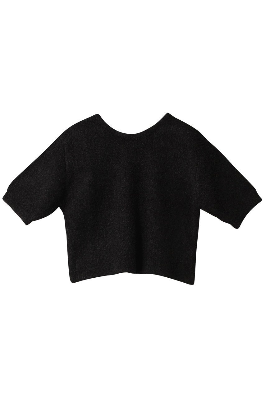 【アダワス/ADAWAS】のPAPER CHENILLE ニット Tシャツ インテリア・キッズ・メンズ・レディースファッション・服の通販 founy(ファニー) 　ファッション　Fashion　レディースファッション　WOMEN　トップス・カットソー　Tops/Tshirt　ニット　Knit Tops　シャツ/ブラウス　Shirts/Blouses　ロング / Tシャツ　T-Shirts　プルオーバー　Pullover　ショート　Short　シンプル　Simple　バランス　Balance　ボトム　Bottom　夏　Summer　ブラック|ID: prp329100003890884 ipo3291000000029959962