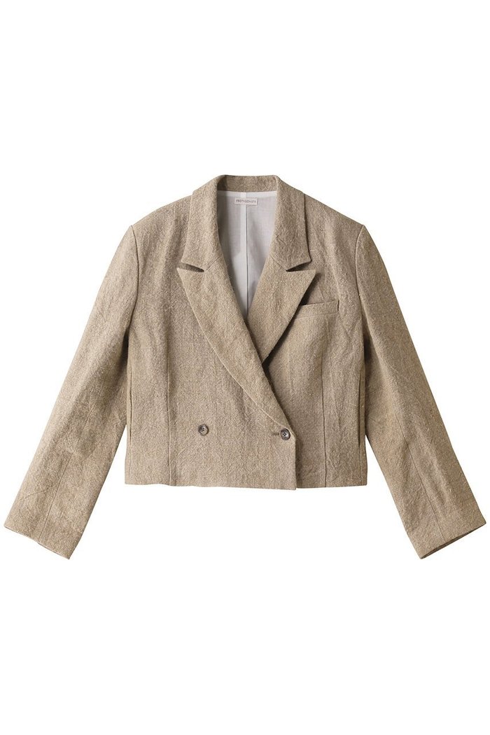 【プロタゴニスタ/PROTAGONISTA】のダブルブレスト リネン ジャケット インテリア・キッズ・メンズ・レディースファッション・服の通販 founy(ファニー) https://founy.com/ ファッション Fashion レディースファッション WOMEN アウター Coat Outerwear ジャケット Jackets ショート Short ジャケット Jacket ダブル Double トレンド Trend バランス Balance マニッシュ Mannish リネン Linen 人気 Popularity |ID: prp329100003890927 ipo3291000000029974293