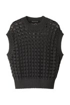 【ミズイロ インド/mizuiro ind】のpattern knitting c/neck vest ベスト c.gray|ID:prp329100003891005