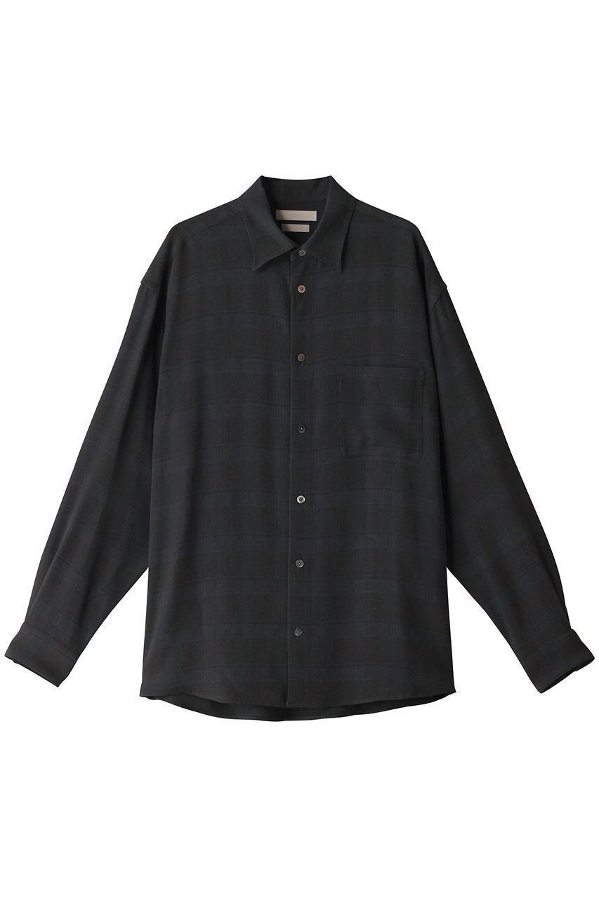 【ヨーク/YOKE / MEN】の【MEN】プラッド ジャカード シャツ インテリア・キッズ・メンズ・レディースファッション・服の通販 founy(ファニー) 　ファッション　Fashion　メンズファッション　Fashion for Men　クラシカル　Classical, Vintage-Inspired　ジャカード／ジャガード　Jacquard, Woven Pattern　スリーブ　Sleeve, Long Sleeve / Short Sleeve　セレモニー　Ceremony　ロング　Long, Long-Length　ビジネス 仕事 通勤　Business / Work / Commuting　チャコール|ID: prp329100003892432 ipo3291000000032912625