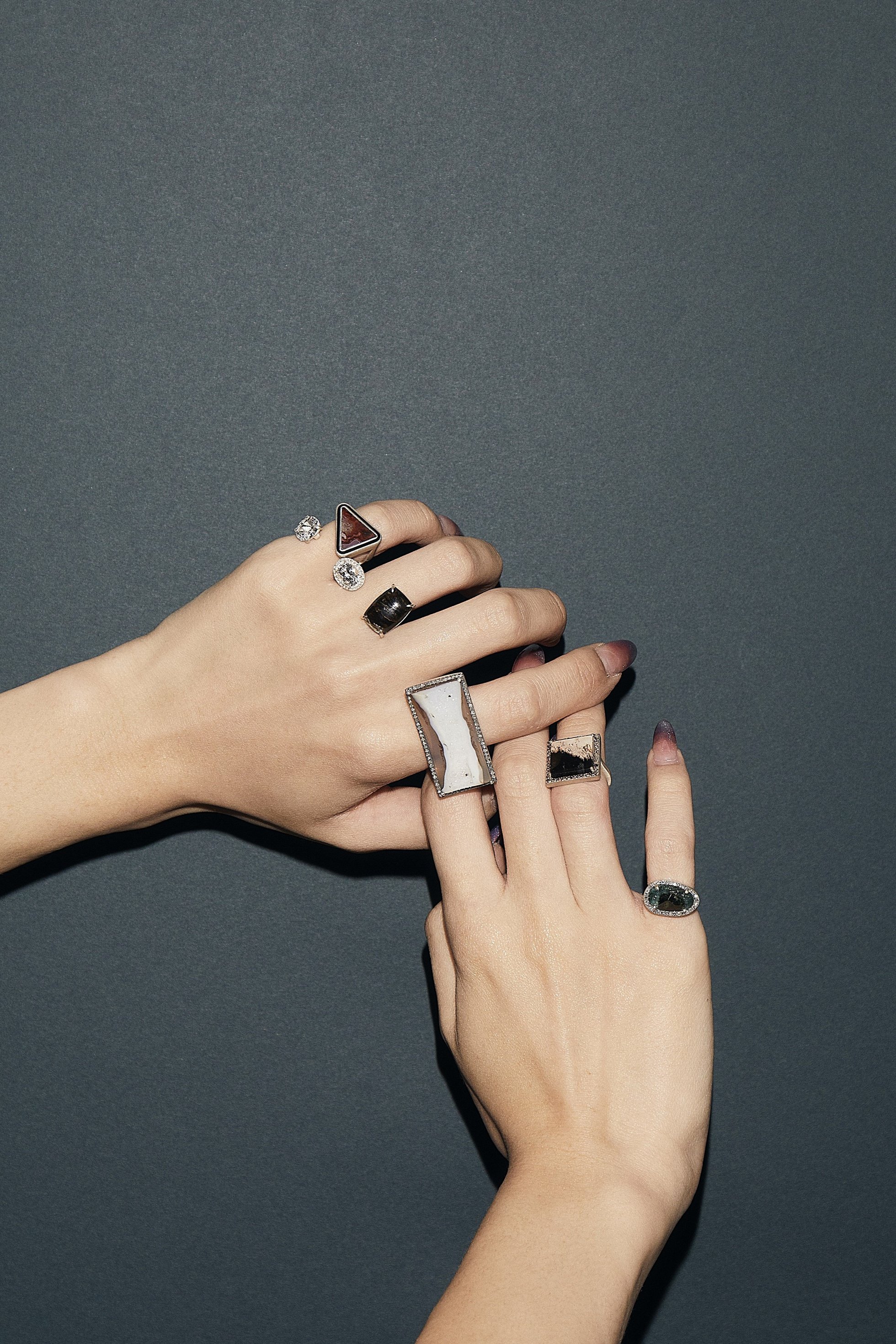 【アドリン ヒュー/Adlin Hue】のSeraphinite&White Topaz Maria リング 人気、トレンドファッション・服の通販 founy(ファニー) 　ファッション　Fashion　レディースファッション　Fashion for Women　ジュエリー　Jewelry　ストーン　Stone, Gem-Like　ラグジュアリー　Luxury, Elegant　other-2|ID: prp329100003892476 ipo3291000000035762224