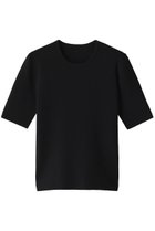 【エステータ/esteta】のコットンシルク5分袖ニット 人気、トレンドファッション・服の通販 founy(ファニー) ファッション Fashion レディースファッション Fashion for Women トップス・カットソー Cut & Sew Tops ニット Knit Tops & Sweaters カジュアルプルオーバー・ニットトップス Pullovers & Knit Tops / Casual Pullovers インナー Innerwear カットソー Cut and Sewn Top シルク Silk, 100% Silk シンプル Simple, Minimal フィット Fit, Slim Fit ラグジュアリー Luxury, Elegant 半袖 Short Sleeve, Half Sleeve thumbnail ブラック|ID: prp329100003892507 ipo3291000000032949214