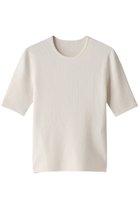 【エステータ/esteta】のコットンシルク5分袖ニット 人気、トレンドファッション・服の通販 founy(ファニー) ファッション Fashion レディースファッション Fashion for Women トップス・カットソー Cut & Sew Tops ニット Knit Tops & Sweaters カジュアルプルオーバー・ニットトップス Pullovers & Knit Tops / Casual Pullovers インナー Innerwear カットソー Cut and Sewn Top シルク Silk, 100% Silk シンプル Simple, Minimal フィット Fit, Slim Fit ラグジュアリー Luxury, Elegant 半袖 Short Sleeve, Half Sleeve thumbnail ホワイト|ID: prp329100003892507 ipo3291000000032949225