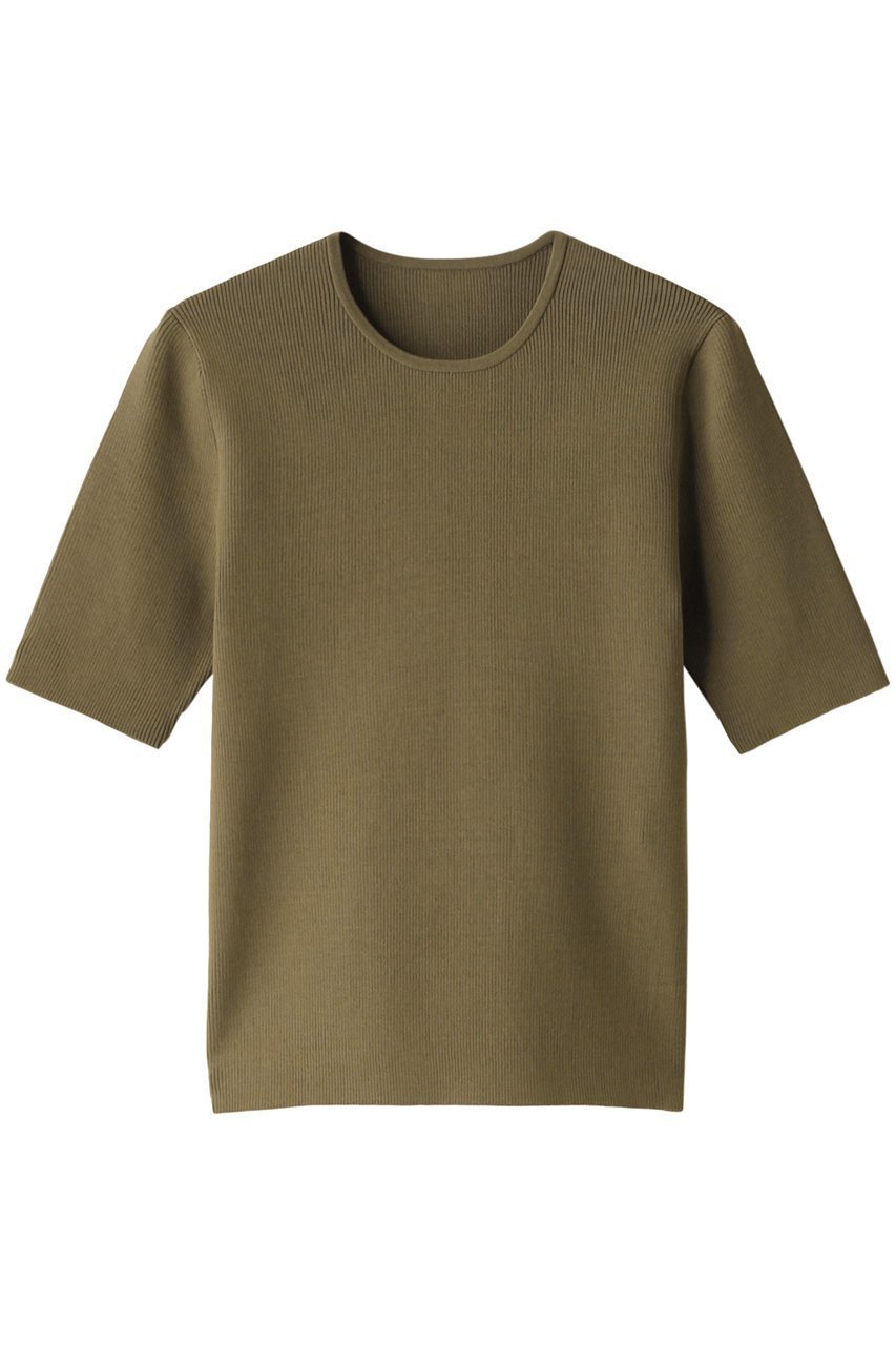 【エステータ/esteta】のコットンシルク5分袖ニット インテリア・キッズ・メンズ・レディースファッション・服の通販 founy(ファニー) 　ファッション　Fashion　レディースファッション　Fashion for Women　トップス・カットソー　Cut & Sew Tops　ニット　Knit Tops & Sweaters　カジュアルプルオーバー・ニットトップス　Pullovers & Knit Tops / Casual Pullovers　インナー　Innerwear　カットソー　Cut and Sewn Top　シルク　Silk, 100% Silk　シンプル　Simple, Minimal　フィット　Fit, Slim Fit　ラグジュアリー　Luxury, Elegant　再入荷　Restock / Back in Stock　半袖　Short Sleeve, Half Sleeve　カーキ|ID: prp329100003892507 ipo3291000000035068020