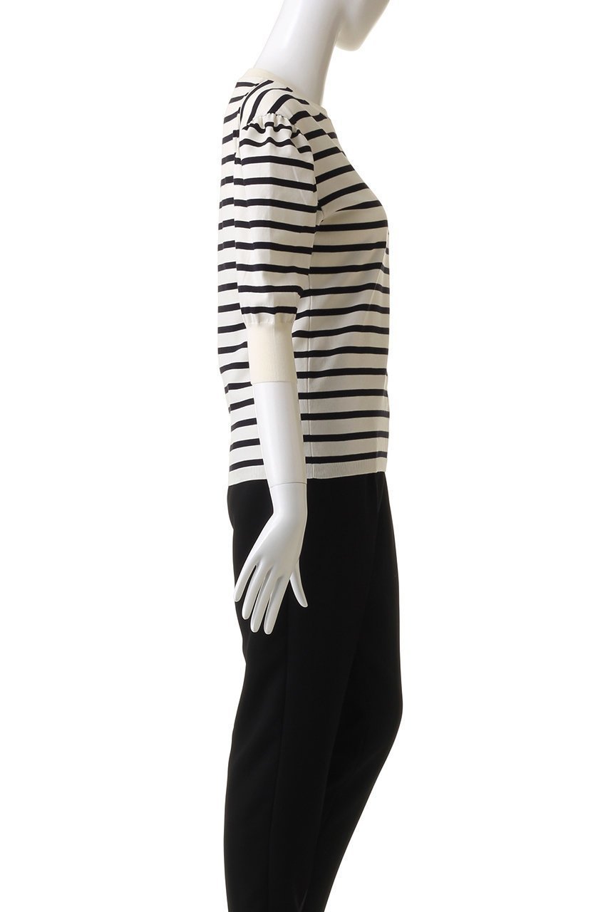 【ルール ロジェット/leur logette】のPima cottonボリュームスリーブトップス 人気、トレンドファッション・服の通販 founy(ファニー) 　ファッション　Fashion　レディースファッション　WOMEN　トップス・カットソー　Tops/Tshirt　ニット　Knit Tops　プルオーバー　Pullover　ボリュームスリーブ / フリル袖　Volume Sleeve　イタリア　Italy　フェミニン　Feminine　ボーダー　Border　人気　Popularity　定番　Standard　other-3|ID: prp329100003898812 ipo3291000000031374784
