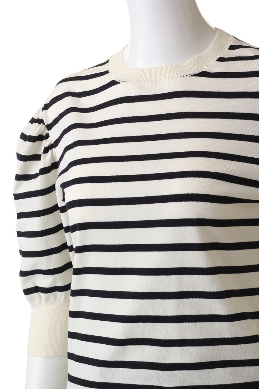 【ルール ロジェット/leur logette】のPima cottonボリュームスリーブトップス 人気、トレンドファッション・服の通販 founy(ファニー) 　ファッション　Fashion　レディースファッション　WOMEN　トップス・カットソー　Tops/Tshirt　ニット　Knit Tops　プルオーバー　Pullover　ボリュームスリーブ / フリル袖　Volume Sleeve　イタリア　Italy　フェミニン　Feminine　ボーダー　Border　人気　Popularity　定番　Standard　other-5|ID: prp329100003898812 ipo3291000000031374790