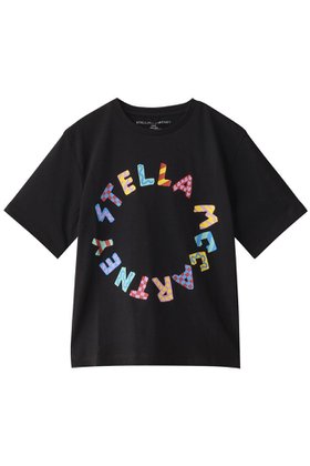 【ステラ マッカートニー/STELLA McCARTNEY / KIDS】 【KIDS】カラフルロゴプリントブラック Tシャツ人気、トレンドファッション・服の通販 founy(ファニー) ファッション Fashion キッズファッション KIDS トップス・カットソー Tops/Tees/Kids カラフル Colorful シンプル Simple デニム Denim パターン Pattern フェミニン Feminine フロント Front プリント Print |ID:prp329100003898830