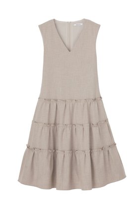 【デイジーリン/DAISY LIN】のDress “Millefeuille V Slim” 人気、トレンドファッション・服の通販 founy(ファニー) ファッション Fashion レディースファッション Fashion for Women ワンピース Dresses フォーマル・パーティードレス・結婚式用ドレス Elegant & Casual Dresses チュニック Tunic Tops & Dresses ウォッシャブル Machine Washable チュニック Tunic, Long Top フェミニン Feminine, Girly フリル Frill, Ruffle |ID:prp329100003898840