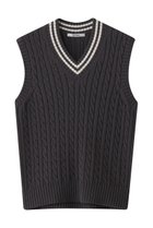 【スローン/SLOANE】の5Gチルデン ポリエステル×コットン Vネックベスト 人気、トレンドファッション・服の通販 founy(ファニー) ファッション Fashion レディースファッション Fashion for Women トップス・カットソー Cut & Sew Tops ニット Knit Tops & Sweaters ベスト&ジレ / 重ね着スタイル Vests & Gilets カジュアルプルオーバー・ニットトップス Pullovers & Knit Tops / Casual Pullovers Vネックトップス V-Neck Tops / V-Cut Neckline Shirts スポーティ Sporty, Casual Athletic ベスト Vest, Waistcoat エレガント 上品 Elegant 軽量 Lightweight, Ultra Light thumbnail チャコール|ID: prp329100003898847 ipo3291000000035690792