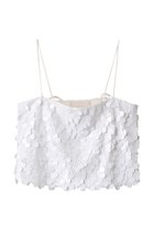 【マリリンムーン/MARILYN MOON】のコントラストシャインスパングルキャミソール オフホワイト|ID: prp329100003898856 ipo3291000000035791790