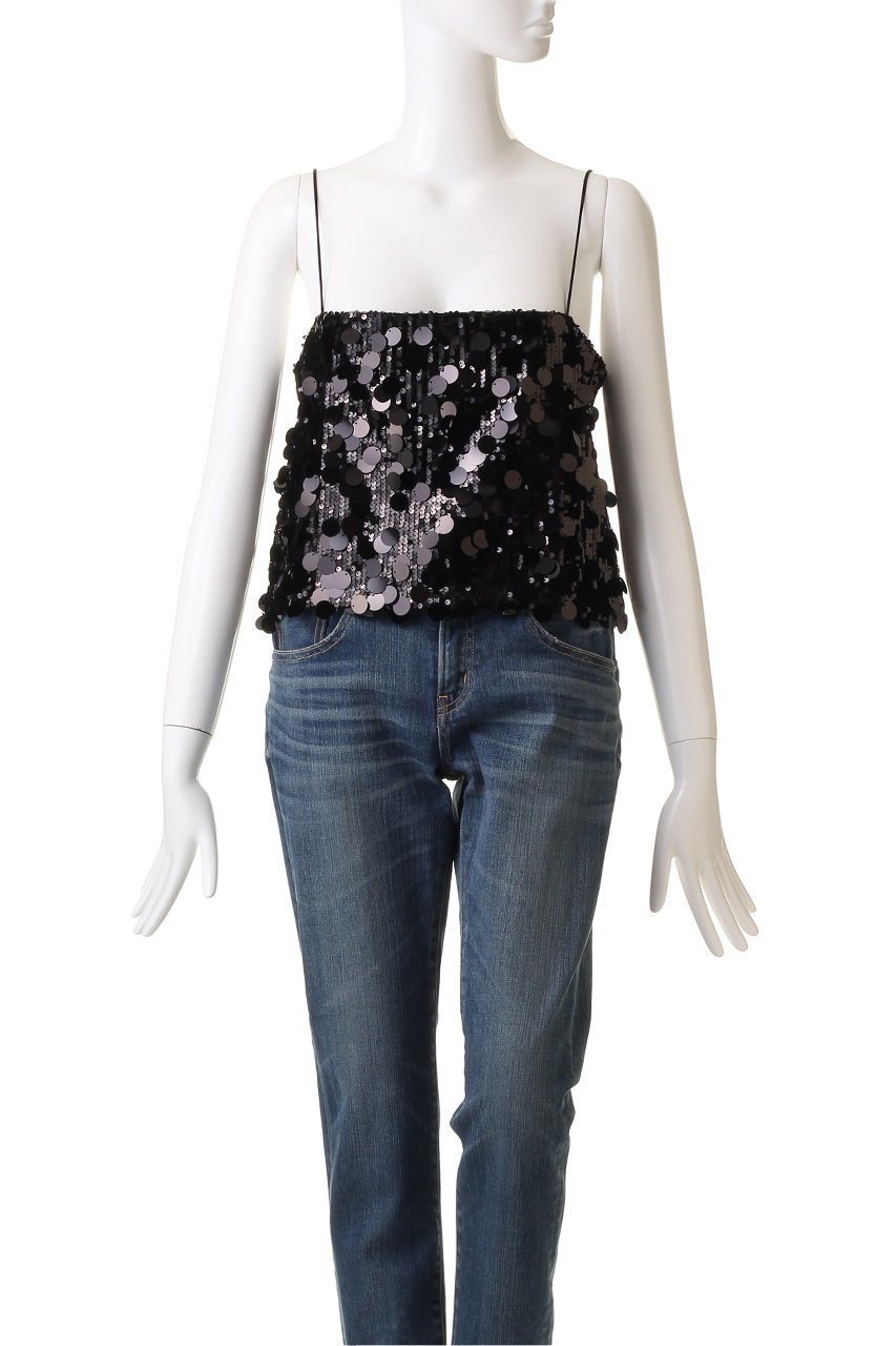 【マリリンムーン/MARILYN MOON】のコントラストシャインスパングルキャミソール 人気、トレンドファッション・服の通販 founy(ファニー) 　ファッション　Fashion　レディースファッション　Fashion for Women　トップス・カットソー　Cut & Sew Tops　キャミソール&ノースリーブ　Camisoles & Sleeveless Tops　シャツ・ブラウス・オフィスカジュアル　Elegant Blouses & Button-Ups　ロングTシャツ・Tシャツ　Longline T-Shirts & Tees　カットソー・ベーシックTシャツ　Cut-and-Sewn Tops / Stretch Tees & Basics　おすすめ　Recommended / Our Picks　インナー　Innerwear　キャミソール　Camisole, Spaghetti Strap Top　サテン　Satin, Glossy Fabric　シアー　Sheer, See-Through　ストレッチ　Stretch, Stretchy Fabric　スパンコール　Sequins, Sequin Embellishment　タンク　Tank Top, Sleeveless Top　トレンド　Trend, Trending Now　メッシュ　Mesh, Net Fabric　今季　This Season, Current Season　other-2|ID: prp329100003898856 ipo3291000000035791792