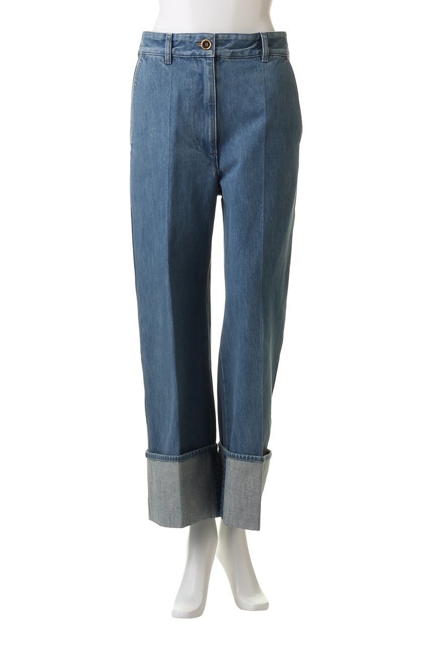 【パトゥ/PATOU】のデニム アイコニック パンツ 人気、トレンドファッション・服の通販 founy(ファニー) 　ファッション　Fashion　レディースファッション　Fashion for Women　パンツ　Pants & Trousers　デニムパンツ・ジーンズ・美脚デニム　Denim Jeans & Pants　ストレート　Straight, Straight Cut　デニム　Denim, Jeans Material　ロング　Long, Long-Length　ロールアップ　Roll-Up, Cuffed Hem　人気　Popular, Best Seller　other-2|ID: prp329100003898861 ipo3291000000032819799