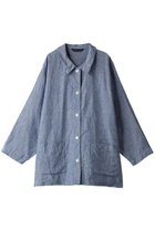 【ミズイロ インド/mizuiro ind】のlinen wide work shirt シャツ blue|ID:prp329100003898876
