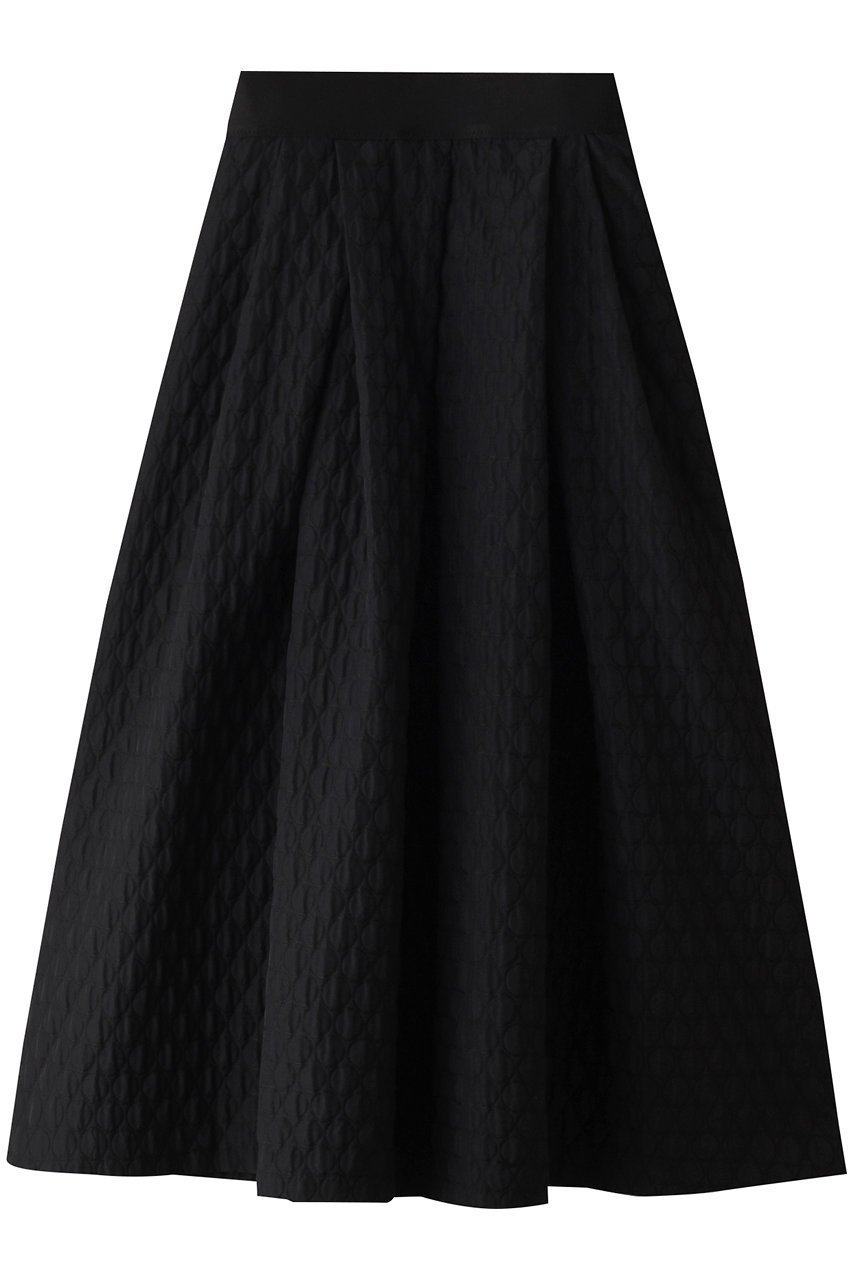 【ル フィル/LE PHIL】のサークルジャガードスカート インテリア・キッズ・メンズ・レディースファッション・服の通販 founy(ファニー) 　ファッション　Fashion　レディースファッション　WOMEN　スカート　Skirt　ロングスカート　Long Skirt　おすすめ　Recommend　コンパクト　Compact　サークル　Circle　ジャカード　Jacquard　フレア　Flare　モチーフ　Motif　ランダム　Random　ロング　Long　ブラック|ID: prp329100003898901 ipo3291000000025700342
