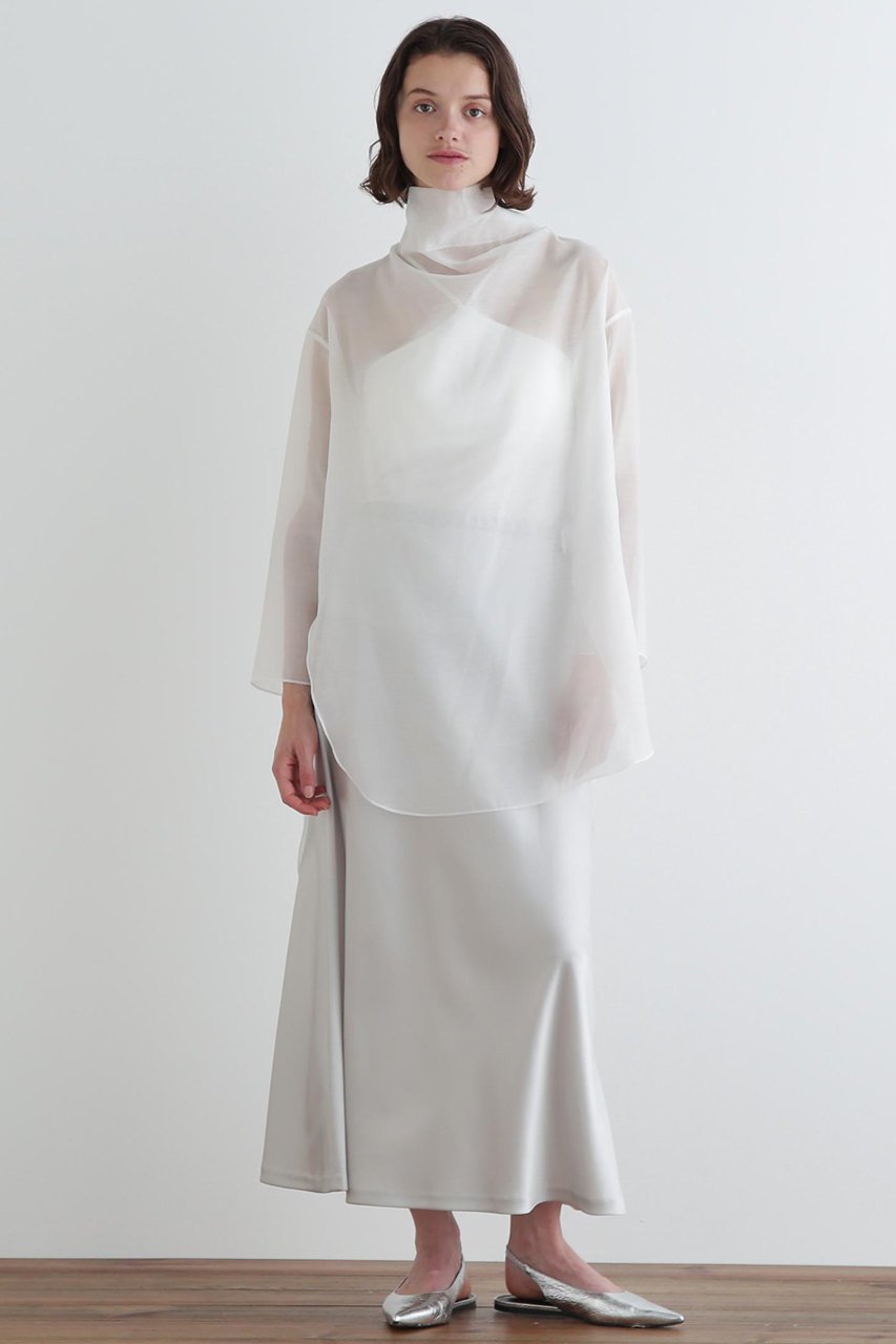【ル フィル/LE PHIL】のハイネックシアーボイルブラウス 人気、トレンドファッション・服の通販 founy(ファニー) 　ファッション　Fashion　レディースファッション　WOMEN　トップス・カットソー　Tops/Tshirt　シャツ/ブラウス　Shirts/Blouses　インナー　Inner　シアー　Sheer　ジャケット　Jacket　スリーブ　Sleeve　ハイネック　High Neck　パターン　Pattern　ロング　Long　other-3|ID: prp329100003898902 ipo3291000000032232971