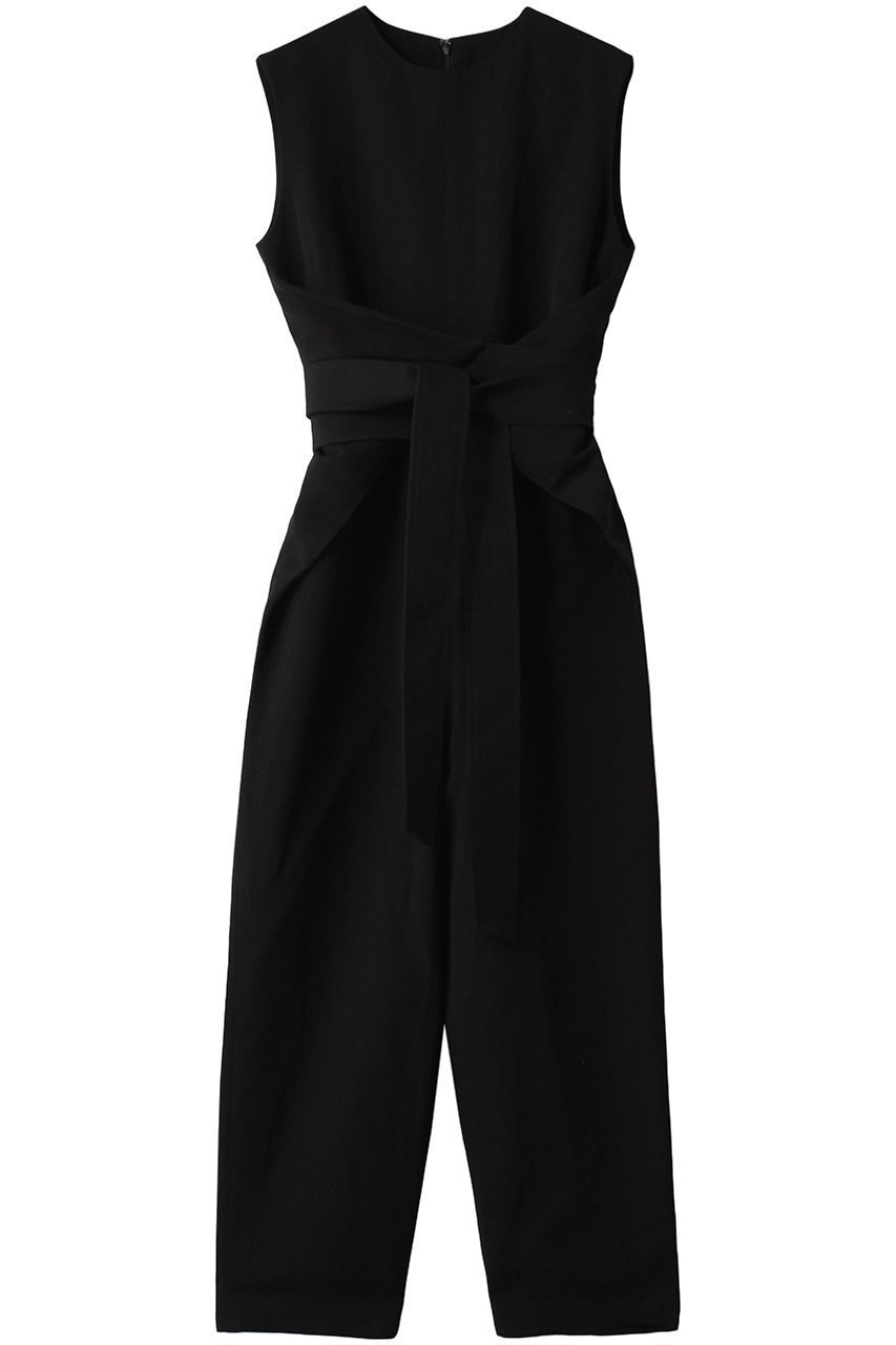 【エステータ/esteta】のウールリネンコンビネゾン インテリア・キッズ・メンズ・レディースファッション・服の通販 founy(ファニー) 　ファッション　Fashion　レディースファッション　Fashion for Women　パンツ　Pants & Trousers　コンビネゾン　Jumpsuit, All-in-One　タンブラー　Tumbler, Travel Mug　ツイル　Twist, Twisted Detail　リネン　Linen, Linen Fabric　ロング　Long, Long-Length　再入荷　Restock / Back in Stock　ブラック|ID: prp329100003898993 ipo3291000000035052098