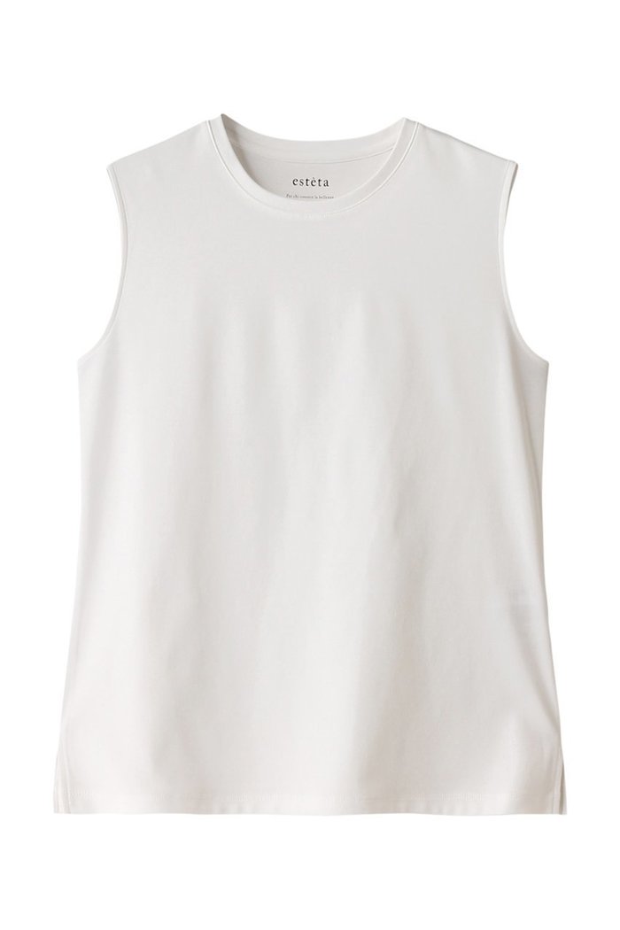 【エステータ/esteta】のスーピマコットンプレミアムジャージーノースリーブ インテリア・キッズ・メンズ・レディースファッション・服の通販 founy(ファニー) https://founy.com/ ファッション Fashion レディースファッション Fashion for Women トップス・カットソー Cut & Sew Tops キャミソール&ノースリーブ Camisoles & Sleeveless Tops シャツ・ブラウス・オフィスカジュアル Elegant Blouses & Button-Ups ロングTシャツ・Tシャツ Longline T-Shirts & Tees カットソー・ベーシックTシャツ Cut-and-Sewn Tops / Stretch Tees & Basics なめらか Smooth, Silky Texture インナー Innerwear キャミソール Camisole, Spaghetti Strap Top シェイプ Shape, Slim Fit シンプル Simple, Minimal ストレッチ Stretch, Stretchy Fabric タンク Tank Top, Sleeveless Top ノースリーブ Sleeveless, No-Sleeve |ID: prp329100003898997 ipo3291000000032865484