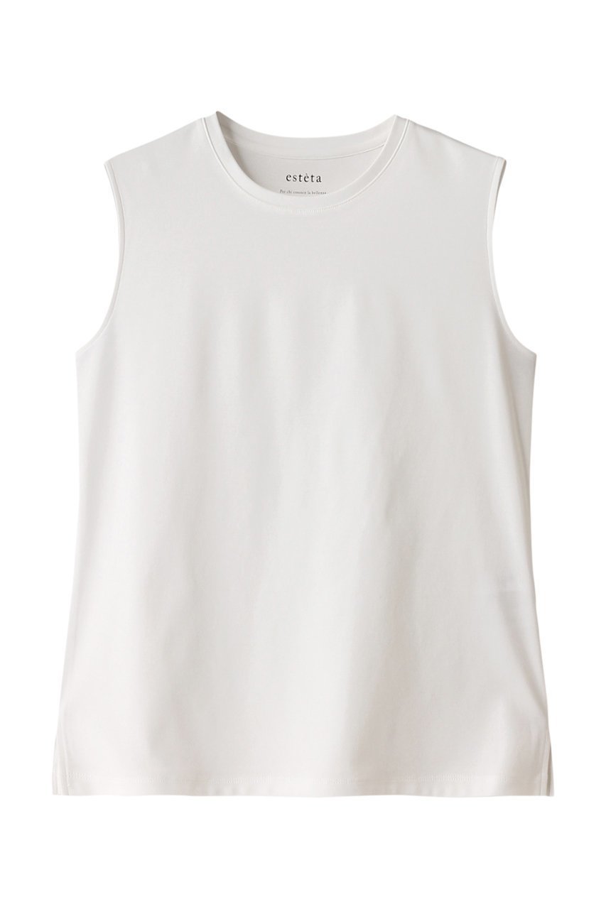 【エステータ/esteta】のスーピマコットンプレミアムジャージーノースリーブ インテリア・キッズ・メンズ・レディースファッション・服の通販 founy(ファニー) ファッション Fashion レディースファッション Fashion for Women トップス・カットソー Cut & Sew Tops キャミソール&ノースリーブ Camisoles & Sleeveless Tops シャツ・ブラウス・オフィスカジュアル Elegant Blouses & Button-Ups ロングTシャツ・Tシャツ Longline T-Shirts & Tees カットソー・ベーシックTシャツ Cut-and-Sewn Tops / Stretch Tees & Basics なめらか Smooth, Silky Texture インナー Innerwear キャミソール Camisole, Spaghetti Strap Top シェイプ Shape, Slim Fit シンプル Simple, Minimal ストレッチ Stretch, Stretchy Fabric タンク Tank Top, Sleeveless Top ノースリーブ Sleeveless, No-Sleeve ホワイト|ID: prp329100003898997 ipo3291000000032865489
