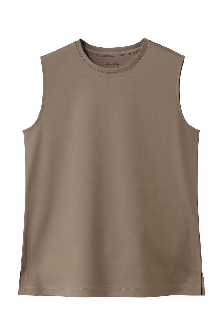 【エステータ/esteta】のスーピマコットンプレミアムジャージーノースリーブ インテリア・キッズ・メンズ・レディースファッション・服の通販 founy(ファニー) ファッション Fashion レディースファッション Fashion for Women トップス・カットソー Cut & Sew Tops キャミソール&ノースリーブ Camisoles & Sleeveless Tops シャツ・ブラウス・オフィスカジュアル Elegant Blouses & Button-Ups ロングTシャツ・Tシャツ Longline T-Shirts & Tees カットソー・ベーシックTシャツ Cut-and-Sewn Tops / Stretch Tees & Basics なめらか Smooth, Silky Texture インナー Innerwear キャミソール Camisole, Spaghetti Strap Top シェイプ Shape, Slim Fit シンプル Simple, Minimal ストレッチ Stretch, Stretchy Fabric タンク Tank Top, Sleeveless Top ノースリーブ Sleeveless, No-Sleeve ブラウン|ID: prp329100003898997 ipo3291000000032865500