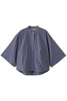 【エリオポール/heliopole】のビッグスリーブシャツ 人気、トレンドファッション・服の通販 founy(ファニー) ファッション Fashion レディースファッション Fashion for Women トップス・カットソー Cut & Sew Tops シャツ・ブラウス・オフィスカジュアル Elegant Blouses & Button-Ups ショート Short, Short Length スリーブ Sleeve, Long Sleeve / Short Sleeve バランス Balance, Style Balance ビッグ Big, Oversized フロント Front, Front Design thumbnail ネイビーストライプ|ID: prp329100003899039 ipo3291000000035473862