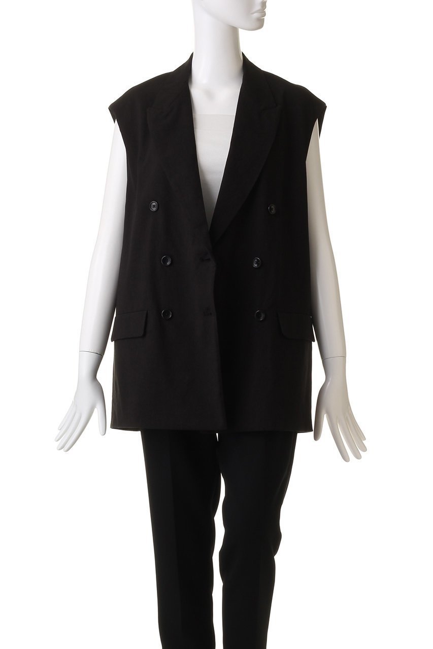 【エリオポール/heliopole】のダブルブレストジレ 人気、トレンドファッション・服の通販 founy(ファニー) 　ファッション　Fashion　レディースファッション　Fashion for Women　アウター　Coat / Outerwear Collection　レディースジャケット・軽アウター　Jackets　ジャケット　Jacket, Outerwear　ストレッチ　Stretch, Stretchy Fabric　ベスト　Vest, Waistcoat　リネン　Linen, Linen Fabric　エレガント 上品　Elegant　夏　Summer　春　Spring　S/S・春夏　SS, Spring/Summer, Warm Season　other-7|ID: prp329100003899043 ipo3291000000035491560