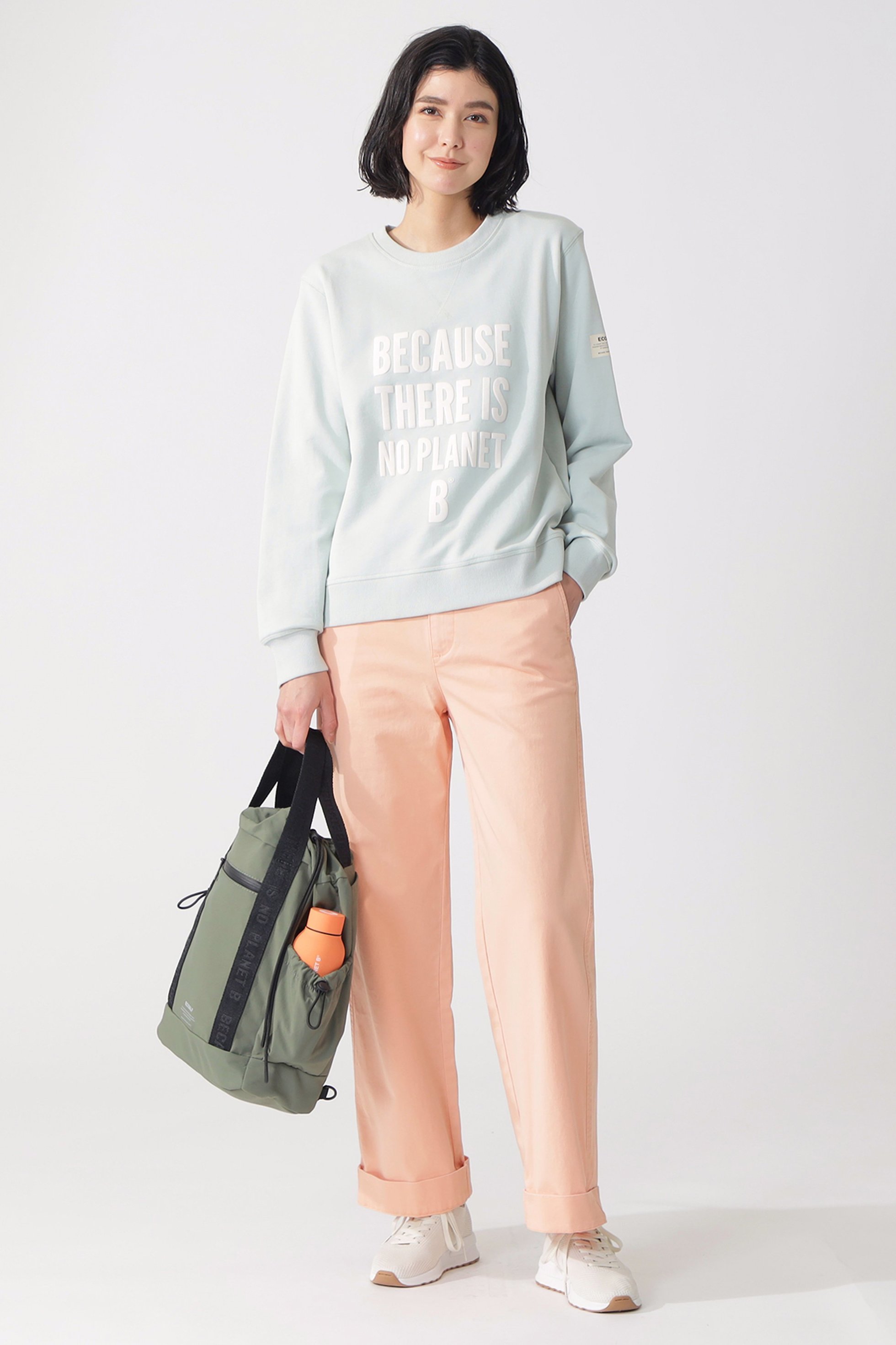 【エコアルフ/ECOALF】のEFESO BECAUSE スウェット 人気、トレンドファッション・服の通販 founy(ファニー) 　ファッション　Fashion　レディースファッション　Fashion for Women　トップス・カットソー　Cut & Sew Tops　シャツ・ブラウス・オフィスカジュアル　Elegant Blouses & Button-Ups　レディースパーカー・カジュアルフーディー　Casual Hoodies & Sweatshirts　ロングTシャツ・Tシャツ　Longline T-Shirts & Tees　スウェット・クルーネックトップス　Sweatshirts & Crewnecks / Relaxed Fit Sweat Tops　カットソー・ベーシックTシャツ　Cut-and-Sewn Tops / Stretch Tees & Basics　なめらか　Smooth, Silky Texture　オーガニック　Organic Cotton　コレクション　Collection, Seasonal Line　スウェット / スエット　Sweatshirt, Sweatwear　プリント　Print, Printed Pattern　other-7|ID: prp329100003899054 ipo3291000000032938159